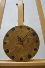 Massive Holzuhr mit Epoxy 23cm