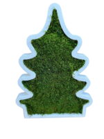 Dekorativer Weihnachtsbaum aus Holz mit Moos