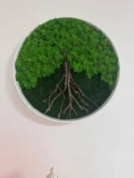 Runde Moosbild - Moosbaum | Baum aus Moos