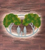 Moosbild - Familienstammbaum mit Beleuchtet