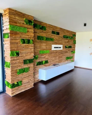 Mooswand Wohnzimmer