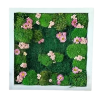 Abstrakte Moos und Blumenbild