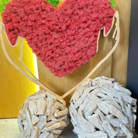 Moosbild Herz – Umarmung der Natur