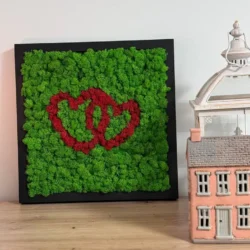 Moos Herz - Wandbild romantisch aus Moos