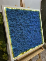 Moosbild mit Islandmoos und LED Beleuchtung