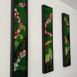 Moosbilder Set - Waldzauber mit Blütenpfaden