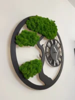 Öko Uhr Baum mit Islandmoos