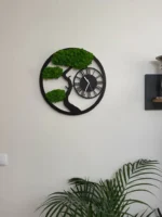Öko Uhr Baum mit Islandmoos