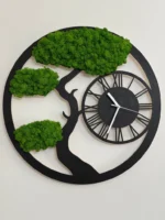 Öko Uhr Baum mit Islandmoos