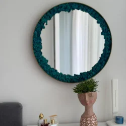 Runde Spiegel mit Islandmoos – Light Edition