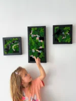 Bilder Set: Florales Moos-Trio mit Rahmen
