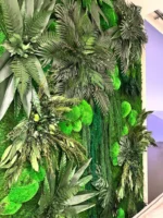 Wand mit Pflanzenpaneelen (Pflanzenwand) von Ekomoss