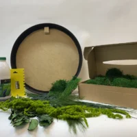 Runde Moosbild selber machen Set – Pflanzenwelt