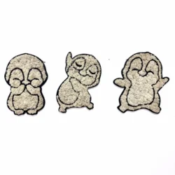 Pinguin-Wandbild Set — Arktis-Trio